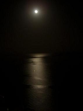 Luna, mar y pescador.Tenerife.